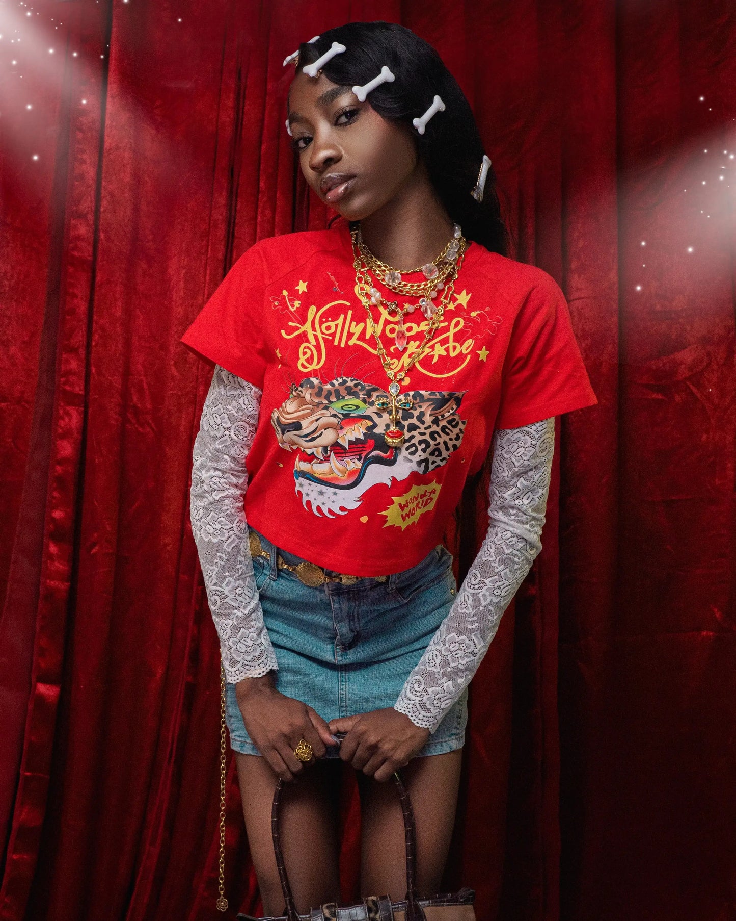 Hollywood Babe Raglan Baby Tee